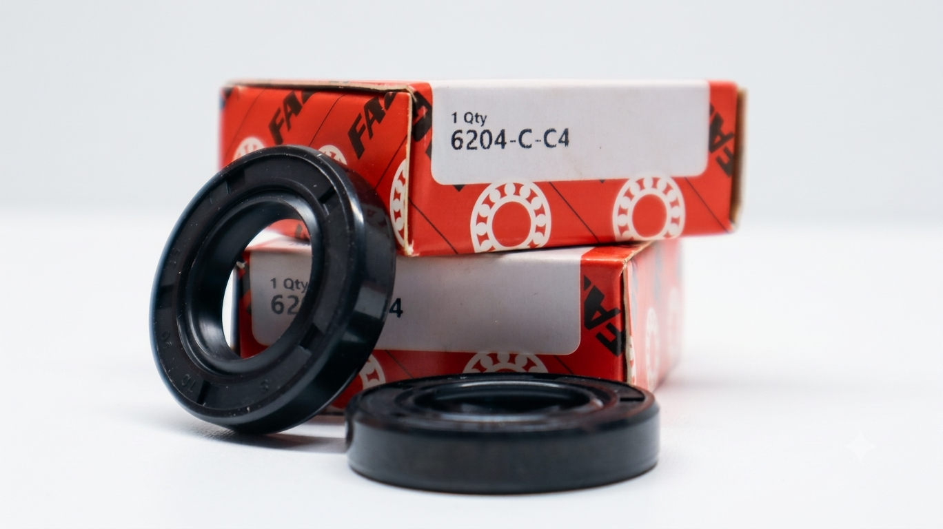 Derbi Crankshaft SKF C4 Bearing And Crank Seal Kit (6204 Steel Cage)