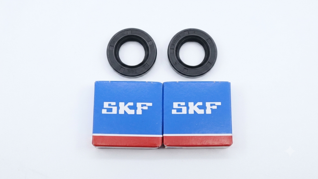 Derbi Crankshaft SKF C3 Bearings And Seal Kit (6204 Steel Cage)